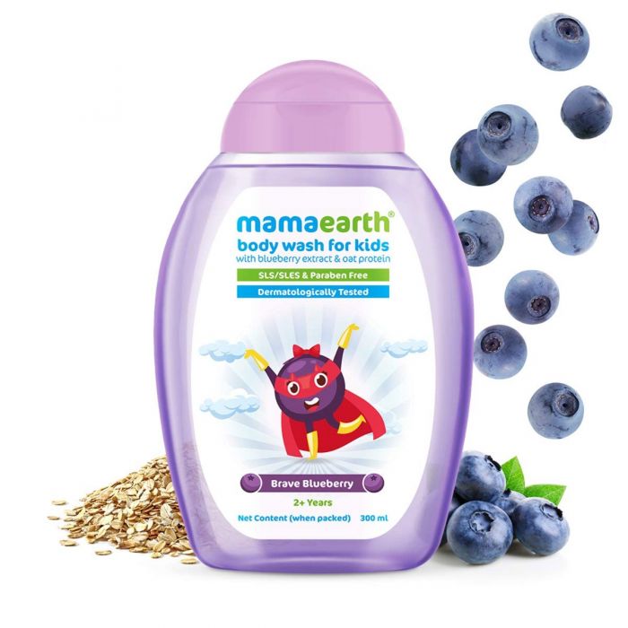 MamaEarth Body Wash for Kids with Blueberry Extract & Oat Protein